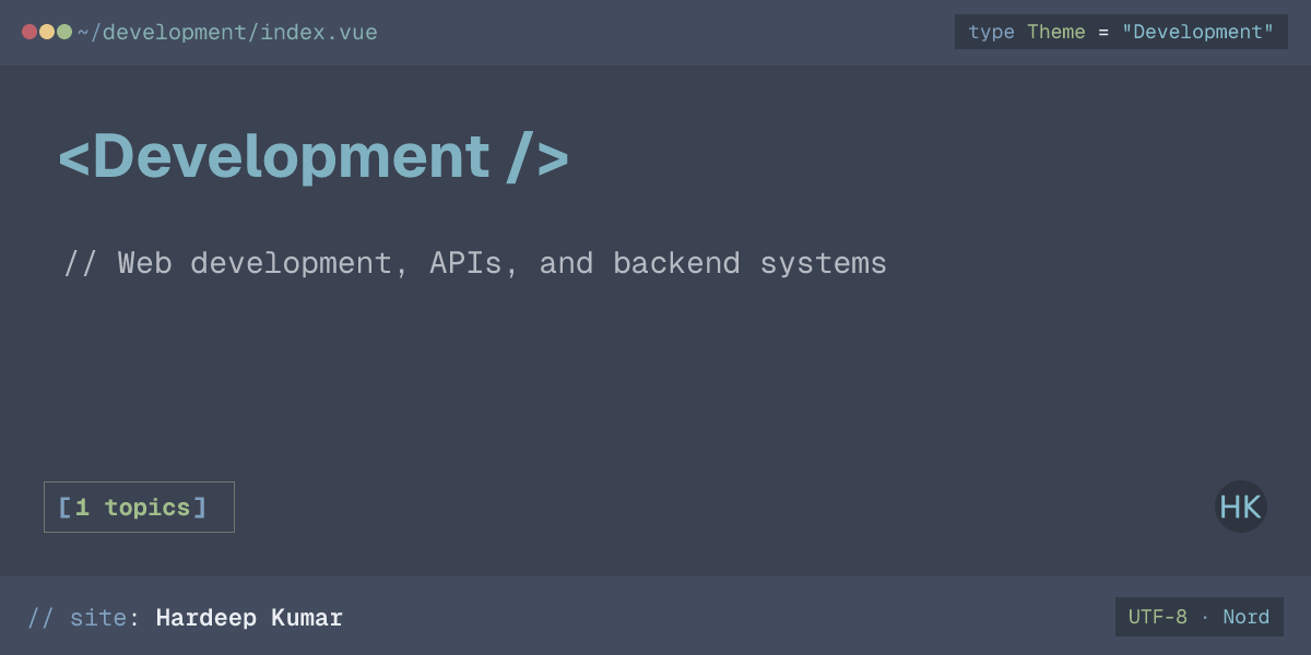 Development - Themes | Hardeep Kumar