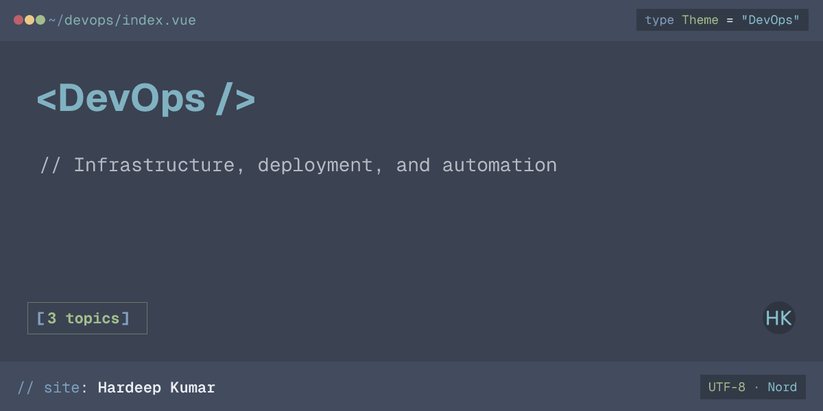 DevOps - Themes | Hardeep Kumar